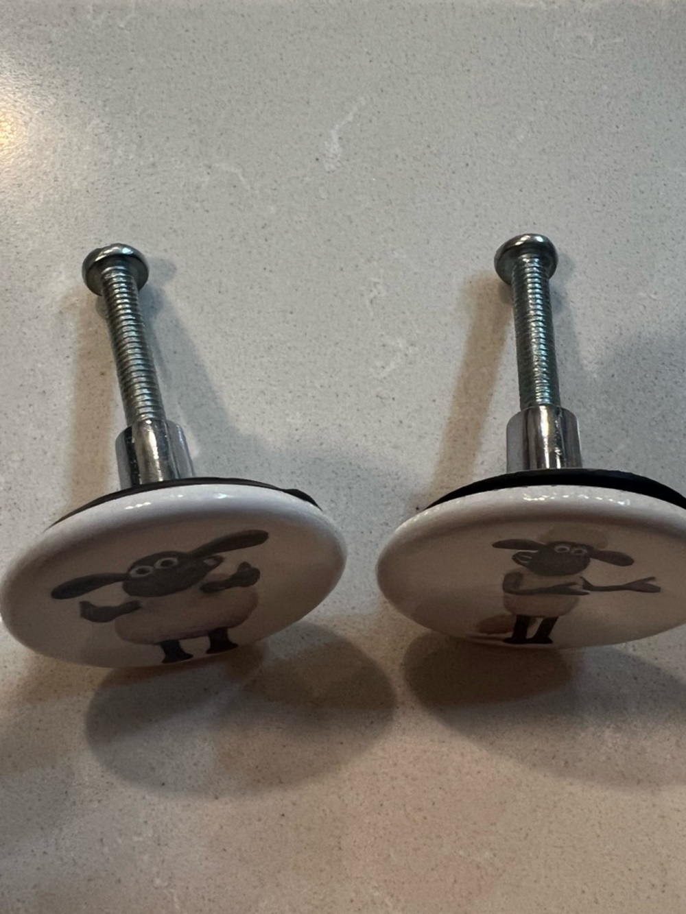 Shaun the Sheep metallic Cabinet Knobs - Cute Farm Animal Pulls - Picture 7 of 7